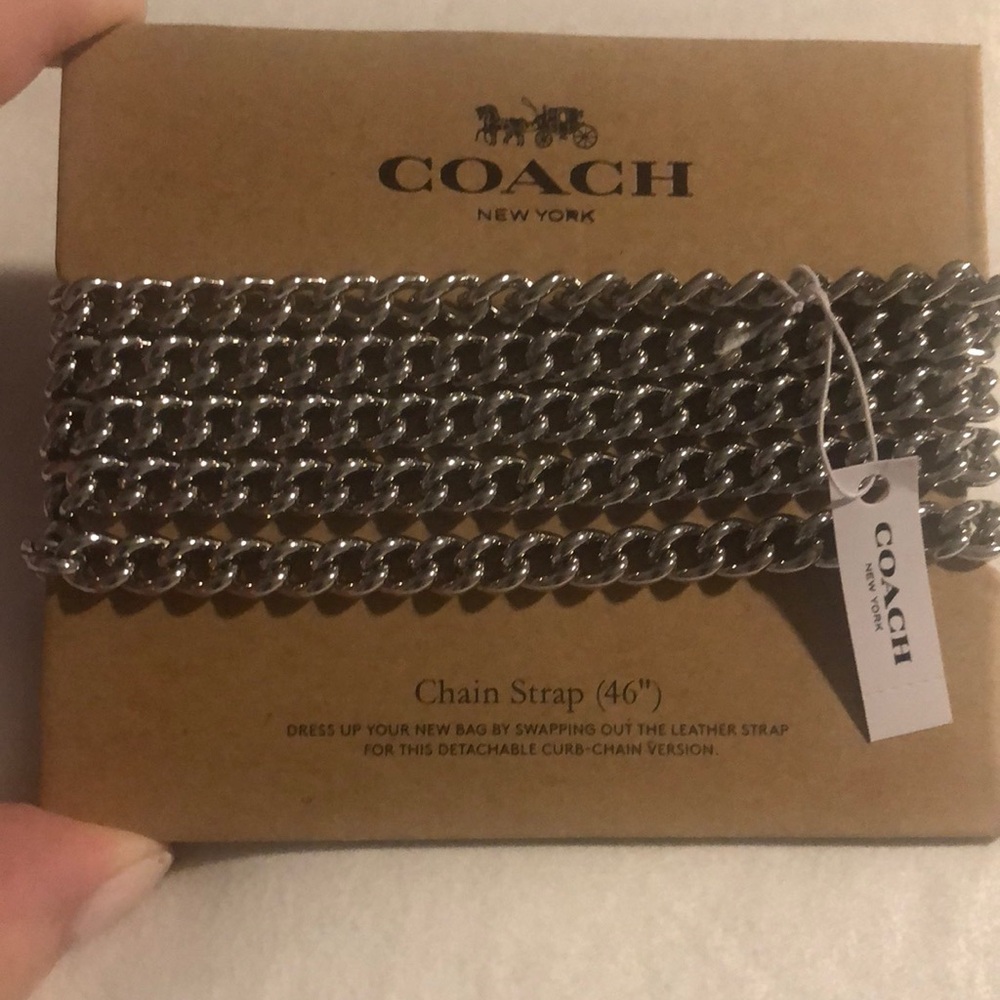 Coach Silver Chain Strap